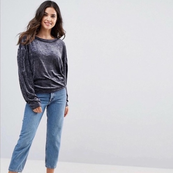 Free People Sweaters - Free People | Grey Milan Soft Velour Sweater